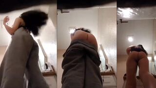 18 Year Old Cutie With Phat Booty Caught Undressing at The Mall