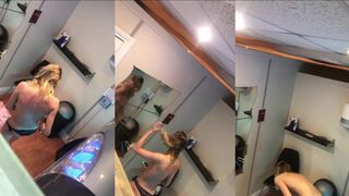 Caught the Blonde Next Door in the Tanning Room
