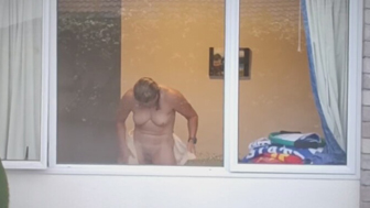Mature MILF Caught Dressing After Shower